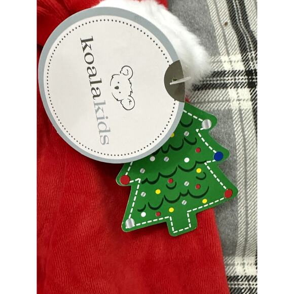 Koala Kids Santa Outfit Long-Sleeve Top Bottoms & Hat Multicolor 6-9 Months NWT - Picture 6 of 7